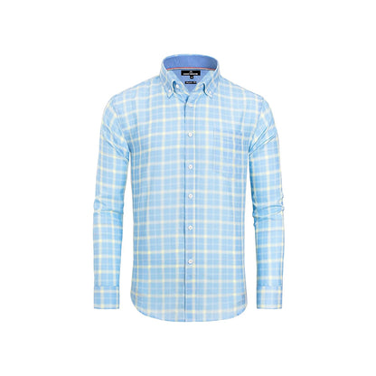 Clearance sale! Men's Plaid Button Down Shirts Cotton Long Sleeve Dress Shirts Regular Fit Gingham Shirts