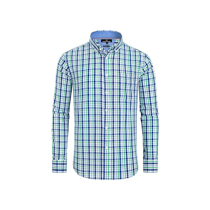 Clearance sale! Men's Plaid Button Down Shirts Cotton Long Sleeve Dress Shirts Regular Fit Gingham Shirts
