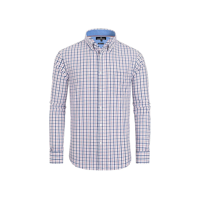 Clearance sale! Men's Plaid Button Down Shirts Cotton Long Sleeve Dress Shirts Regular Fit Gingham Shirts