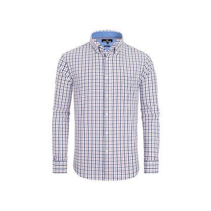 Clearance sale! Men's Plaid Button Down Shirts Cotton Long Sleeve Dress Shirts Regular Fit Gingham Shirts