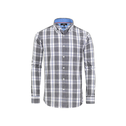 Clearance sale! Men's Plaid Button Down Shirts Cotton Long Sleeve Dress Shirts Regular Fit Gingham Shirts