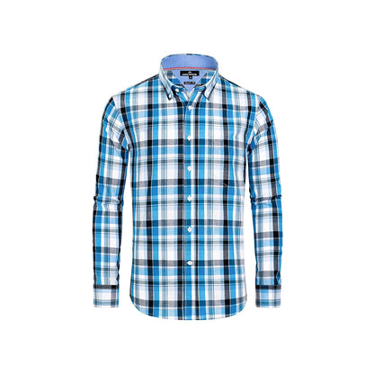 Clearance sale! Men's Plaid Button Down Shirts Cotton Long Sleeve Dress Shirts Regular Fit Gingham Shirts