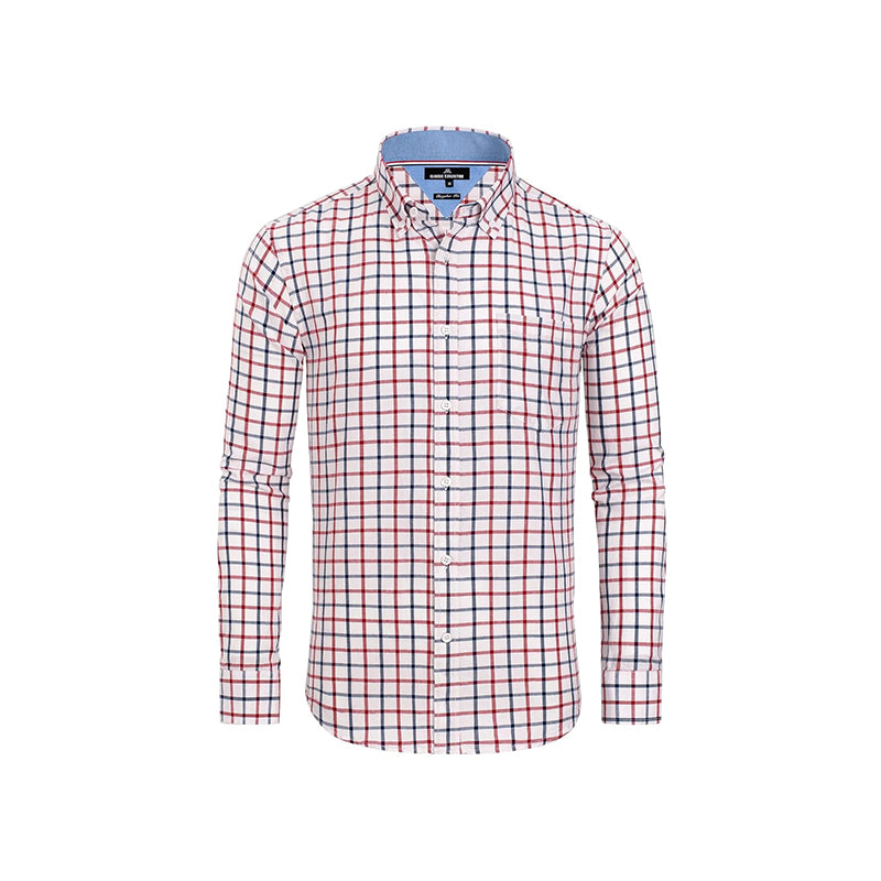 Clearance sale! Men's Plaid Button Down Shirts Cotton Long Sleeve Dress Shirts Regular Fit Gingham Shirts