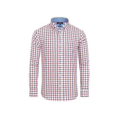 Clearance sale! Men's Plaid Button Down Shirts Cotton Long Sleeve Dress Shirts Regular Fit Gingham Shirts