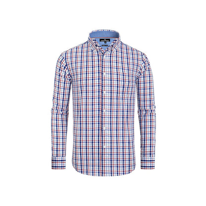 Clearance sale! Men's Plaid Button Down Shirts Cotton Long Sleeve Dress Shirts Regular Fit Gingham Shirts