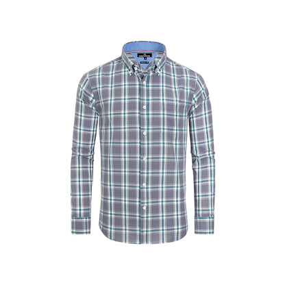 Clearance sale! Men's Plaid Button Down Shirts Cotton Long Sleeve Dress Shirts Regular Fit Gingham Shirts