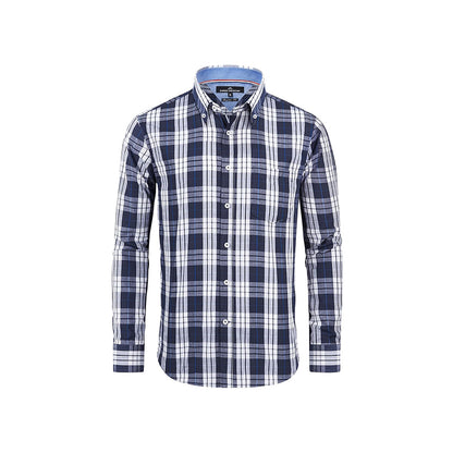 Clearance sale! Men's Plaid Button Down Shirts Cotton Long Sleeve Dress Shirts Regular Fit Gingham Shirts