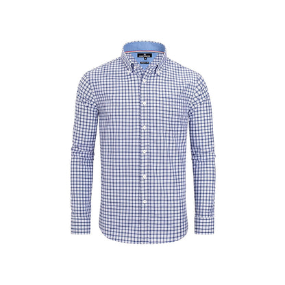 Clearance sale! Men's Plaid Button Down Shirts Cotton Long Sleeve Dress Shirts Regular Fit Gingham Shirts