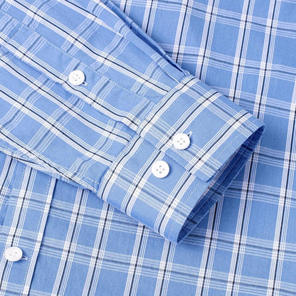 Clearance sale! Men's Plaid Button Down Shirts Cotton Long Sleeve Dress Shirts Regular Fit Gingham Shirts