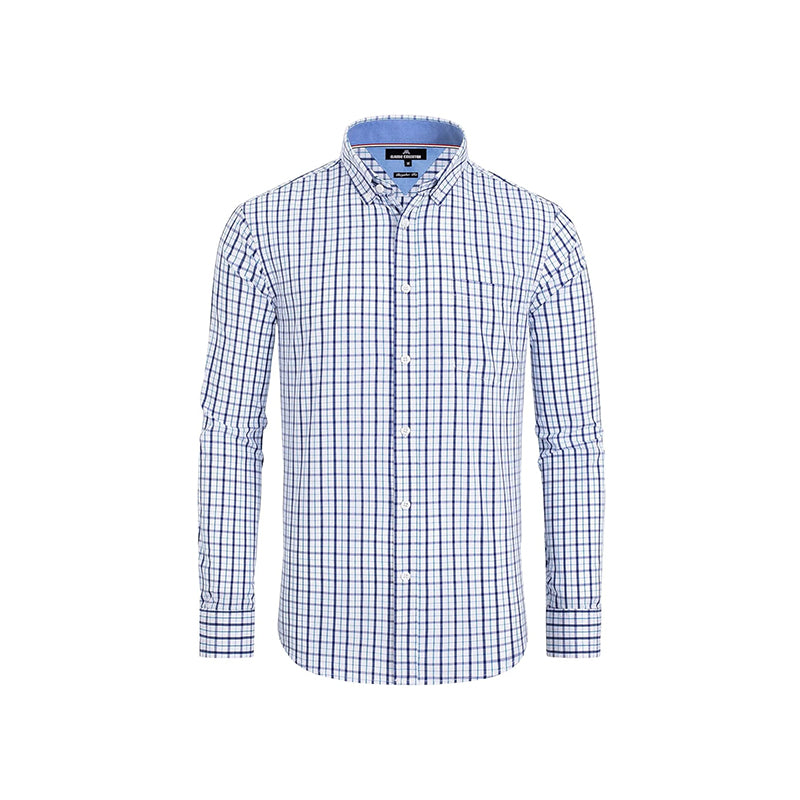 Clearance sale! Men's Plaid Button Down Shirts Cotton Long Sleeve Dress Shirts Regular Fit Gingham Shirts