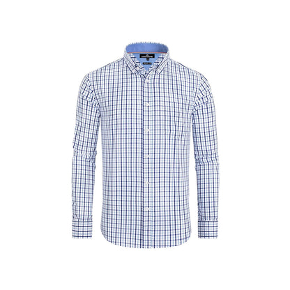 Clearance sale! Men's Plaid Button Down Shirts Cotton Long Sleeve Dress Shirts Regular Fit Gingham Shirts