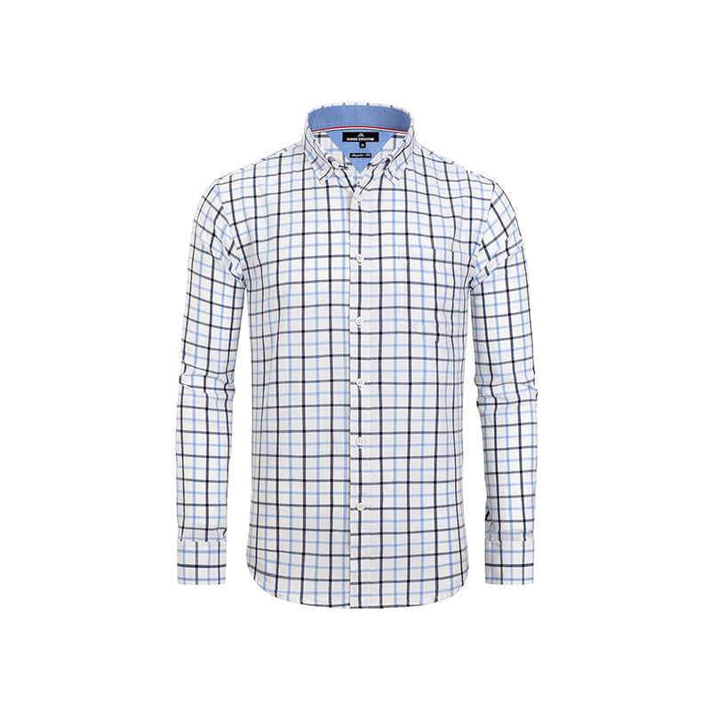 Clearance sale! Men's Plaid Button Down Shirts Cotton Long Sleeve Dress Shirts Regular Fit Gingham Shirts