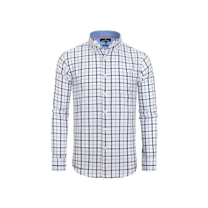 Clearance sale! Men's Plaid Button Down Shirts Cotton Long Sleeve Dress Shirts Regular Fit Gingham Shirts